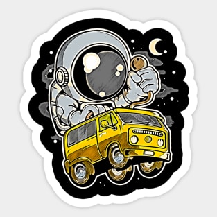 Astronaut Car Racer • Funny And Cool Sci-Fi Cartoon Drawing Design Great For Any Occasion And For Everyone Sticker